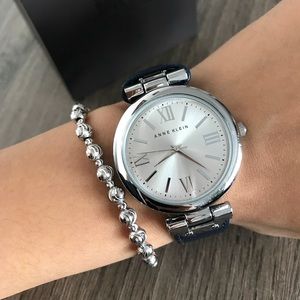 Anne Klein Silver/Navy watch MINT CONDITION